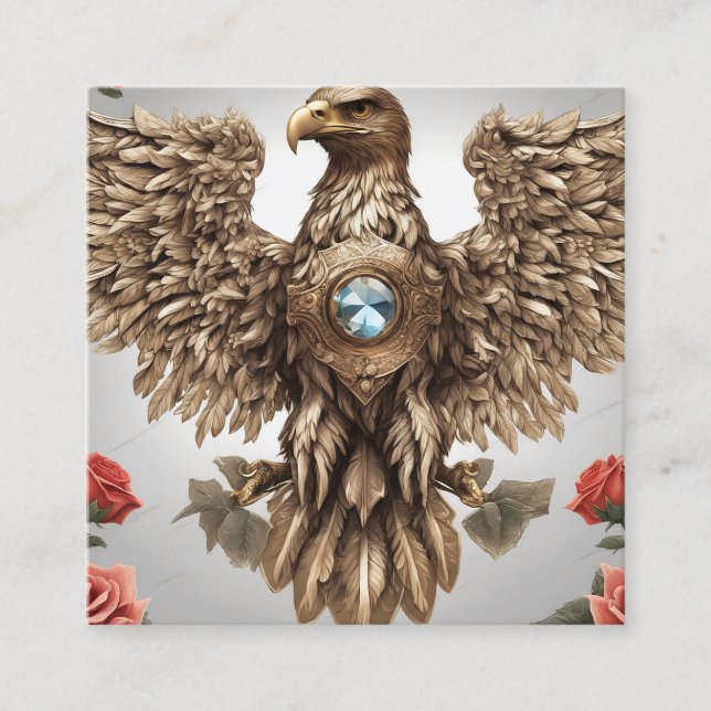 Tarjeta De Visita Cuadrada Águila de coronado (Anverso)
