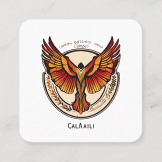 Tarjeta De Visita Cuadrada águila dorada calailib