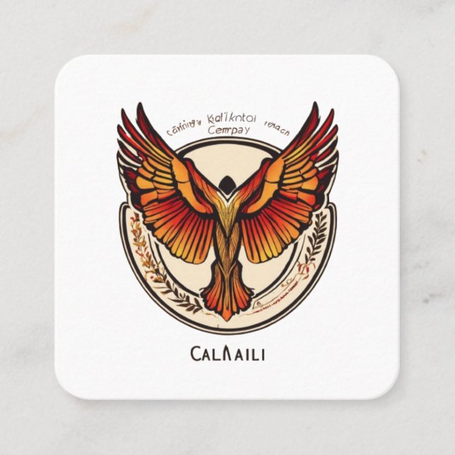 Tarjeta De Visita Cuadrada águila dorada calailib (Anverso)