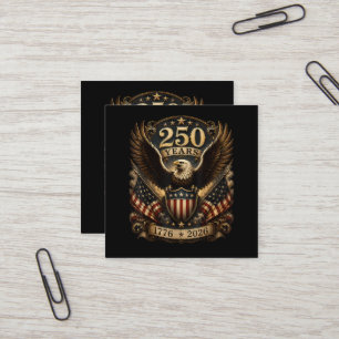 Tarjeta De Visita Cuadrada Águila patriótica americana 1776 2026 250º 4 de ju