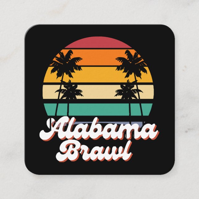 Tarjeta De Visita Cuadrada Alabama Brawl (Anverso)