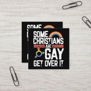 Tarjeta De Visita Cuadrada  Algunos cristianos son gays, supérenlo
