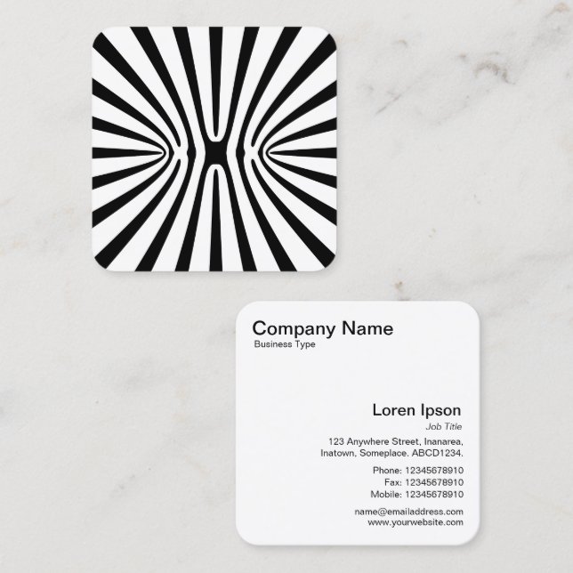 Tarjeta De Visita Cuadrada Alien Xebra (Anverso / Reverso)