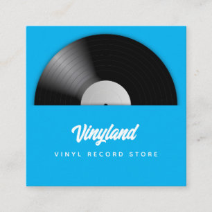 Tarjeta De Visita Cuadrada Almacén de registros de vinilo