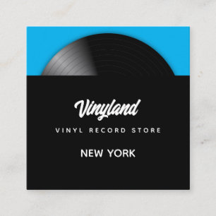 Tarjeta De Visita Cuadrada Almacén de registros de vinilo