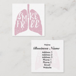 Tarjeta De Visita Cuadrada Almuerzos sanos sin humo