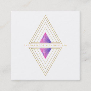 Tarjeta De Visita Cuadrada *~*Alquimia de Geometría Sagrada de los Triángul