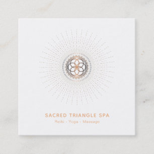 Tarjeta De Visita Cuadrada *~* Alquimia Mandala Shaman Geometría sagrada