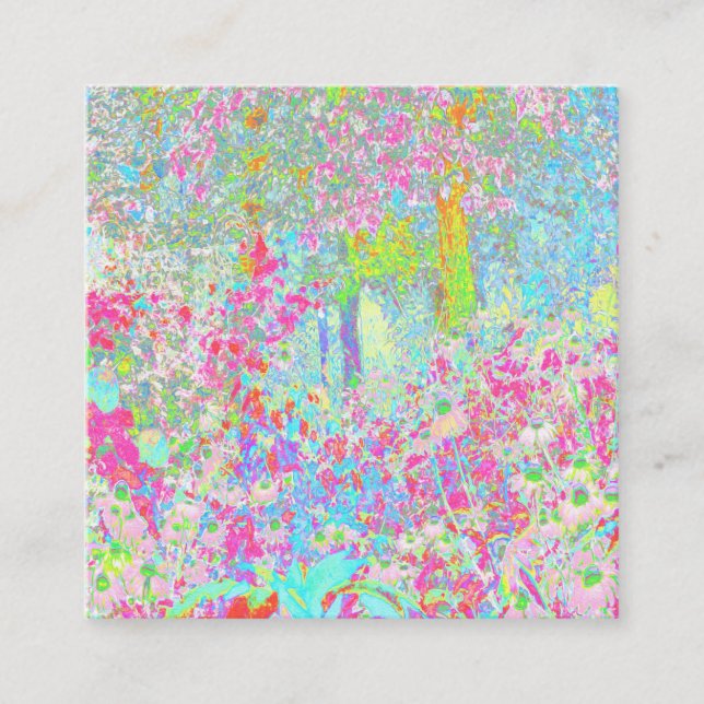 Tarjeta De Visita Cuadrada Amanecer de agua y rosa caliente en My Rubio Garde (Anverso)