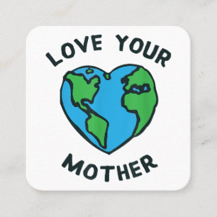 Tarjeta De Visita Cuadrada Amar tu corazón de madre tierra