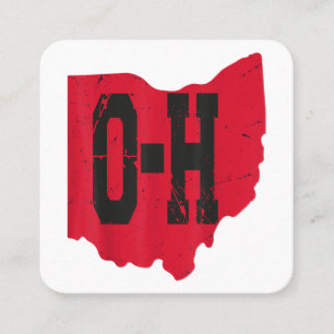 Tarjeta De Visita Cuadrada Amo Mi Guión Hogar Ohio Buckeye State
