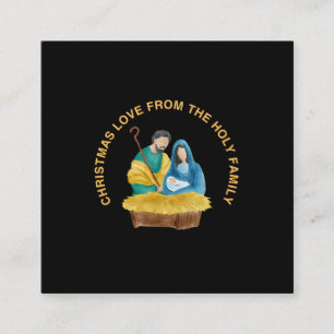 TARJETA DE VISITA CUADRADA AMOR NAVIDEÑO DE LA SAGRADA FAMILIA