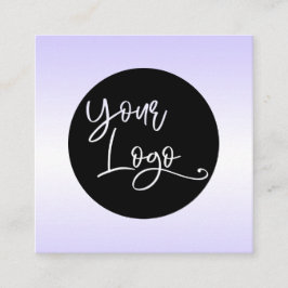 Tarjeta De Visita Cuadrada Añade tu Lavanda con logotipo Personalizado y tono