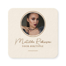 Añadir crema de firma de oro fotográfico circular