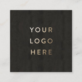 Tarjeta De Visita Cuadrada Añadir el logotipo de la pizarra negra sencilla mo