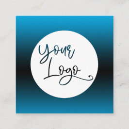 Tarjeta De Visita Cuadrada Añadir el logotipo de su Personalizado sobre el az
