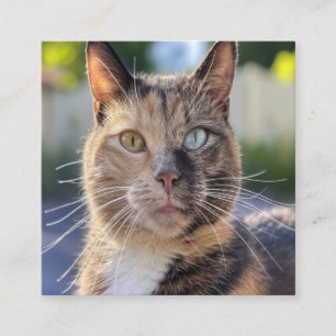 Tarjeta De Visita Cuadrada Añadir Personalizar de fotos de gato