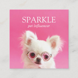 Tarjeta De Visita Cuadrada Añadir tu código QR escaneado de fotos personaliza