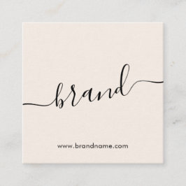 Tarjeta De Visita Cuadrada Añadir un nombre de marca minimalista neutro moder