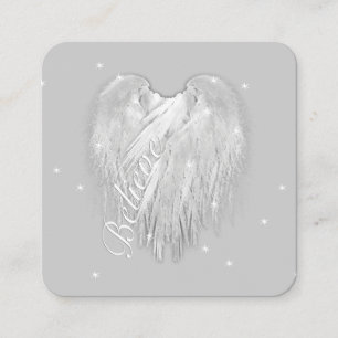 Tarjeta De Visita Cuadrada ANGEL WINGS ‘Believe’ Magic Heart