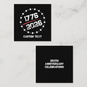 Tarjeta De Visita Cuadrada Aniversario 250 de EE. UU. Semiquincentenario 4 de