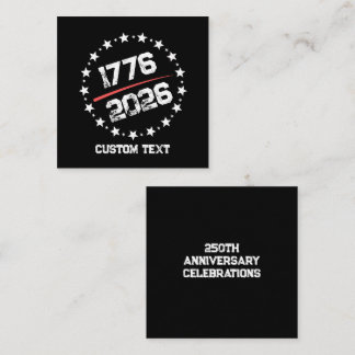 Tarjeta De Visita Cuadrada Aniversario 250 de EE. UU. Semiquincentenario 4 de