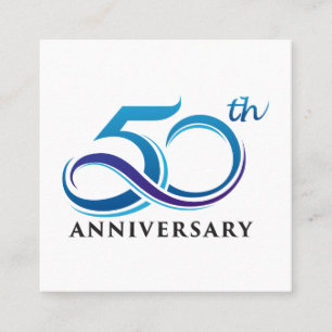 Tarjeta De Visita Cuadrada Aniversario 50