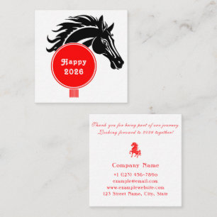 Tarjeta De Visita Cuadrada Año del caballo 2026
