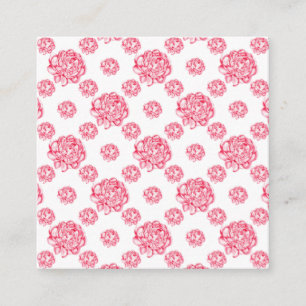 Tarjeta De Visita Cuadrada Anteojos Con Floral