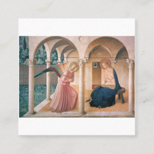 Tarjeta De Visita Cuadrada Anunciación de Fra Angelico