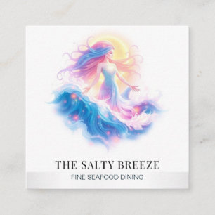 Tarjeta De Visita Cuadrada *~* AP13 100 OLA Marítima de Playa Nacimiento de V