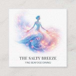 Tarjeta De Visita Cuadrada *~* AP13 104 WAVE de playa Nacimiento de Venus