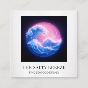 Tarjeta De Visita Cuadrada *~* AP13 Beach Vacation Rental Manager WAVE 91