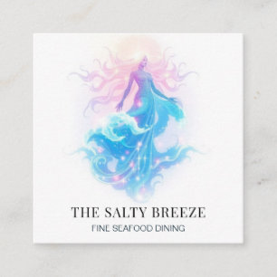 Tarjeta De Visita Cuadrada *~* AP13 Curando 80 OLA de Playa Nacimiento de Ven