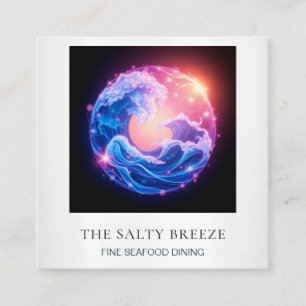 Tarjeta De Visita Cuadrada *~* AP13 Pesca náutica en barco 96