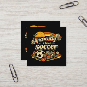 Tarjeta De Visita Cuadrada Aparentemente me gusta el fútbol