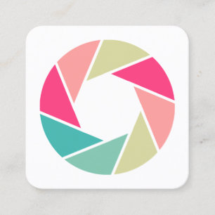 Tarjeta De Visita Cuadrada Apertura - Colores 01