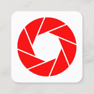 Tarjeta De Visita Cuadrada Apertura - Rojo