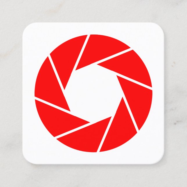 Tarjeta De Visita Cuadrada Apertura - Rojo (Anverso)