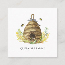 Tarjeta De Visita Cuadrada Apicultor Apiario de Abejas de Abejas Hive