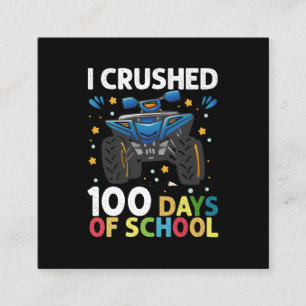 Tarjeta De Visita Cuadrada Aplasté 100 Días de Camioneros Monstruosos de la E