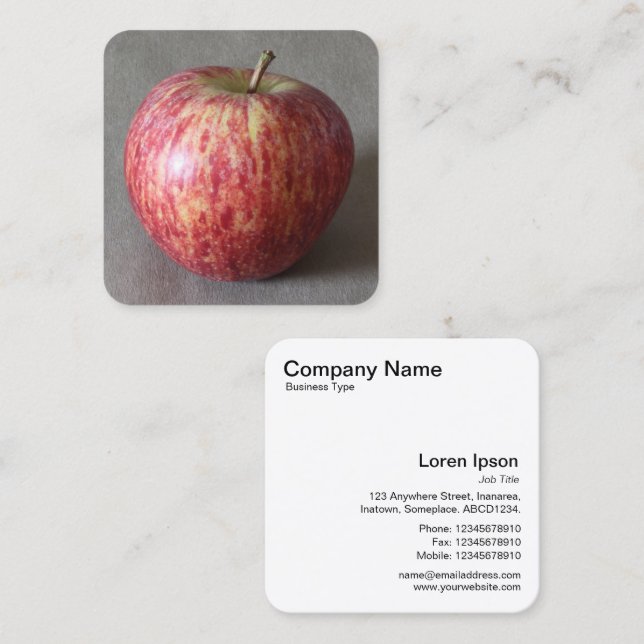 Tarjeta De Visita Cuadrada Apple 03 (Anverso / Reverso)