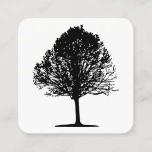 Tarjeta De Visita Cuadrada Árbol 01