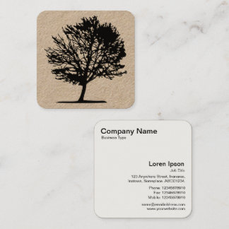 Tarjeta De Visita Cuadrada Árbol 02
