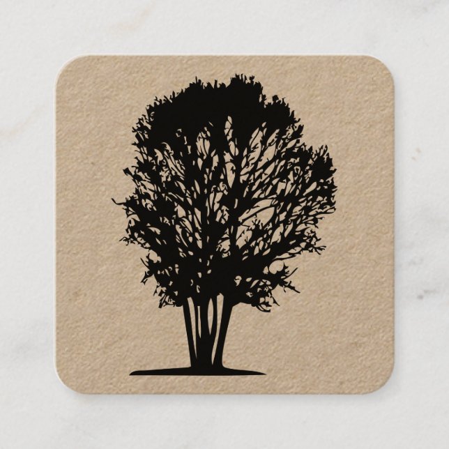 Tarjeta De Visita Cuadrada Árbol 03 (Anverso)
