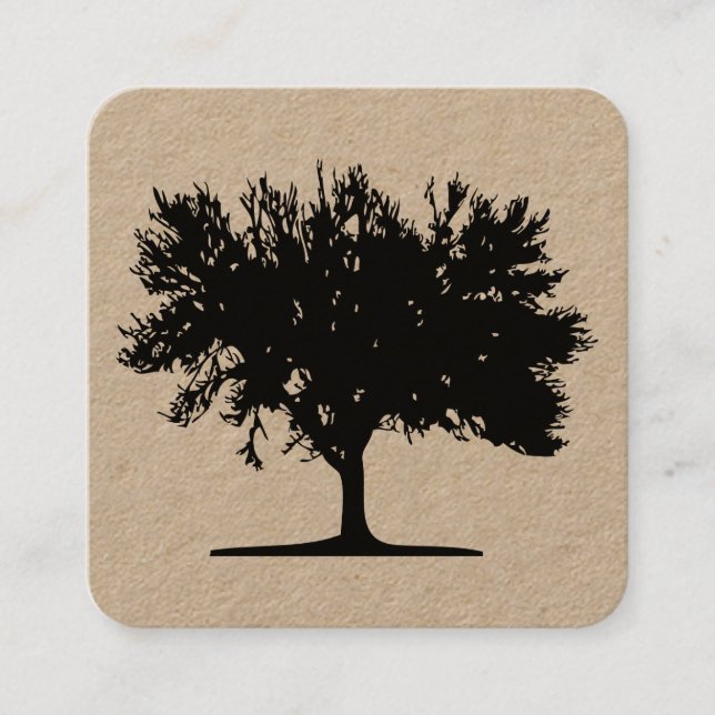 Tarjeta De Visita Cuadrada Árbol 04 (Anverso)