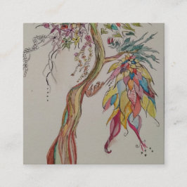 Tarjeta De Visita Cuadrada Árbol ancestral transcendente