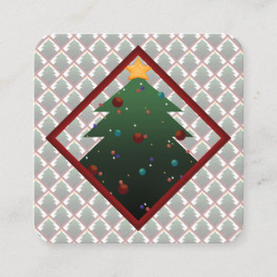 Tarjeta De Visita Cuadrada Árbol de Navidad