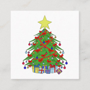 Tarjeta De Visita Cuadrada árbol de Navidad