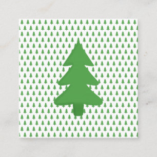 Tarjeta De Visita Cuadrada Árbol de pinos
